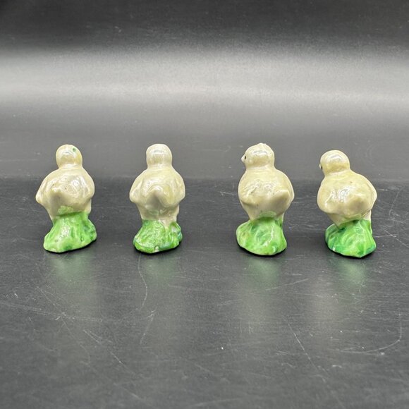 Vintage Chick Figurines Mid Century Japan Lusterware Easter Spring Decor Mini - Picture 3 of 8